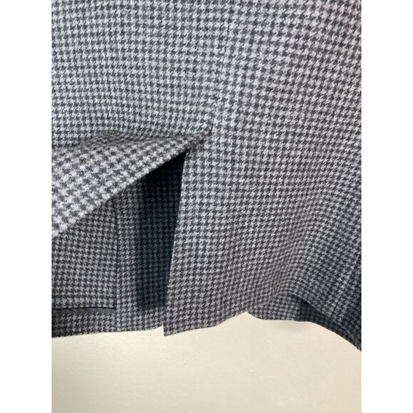 Uniqlo Gray Houndstooth Wool Blend Blazer Jacket Men Size Large unstructured - Picture 9 of 16